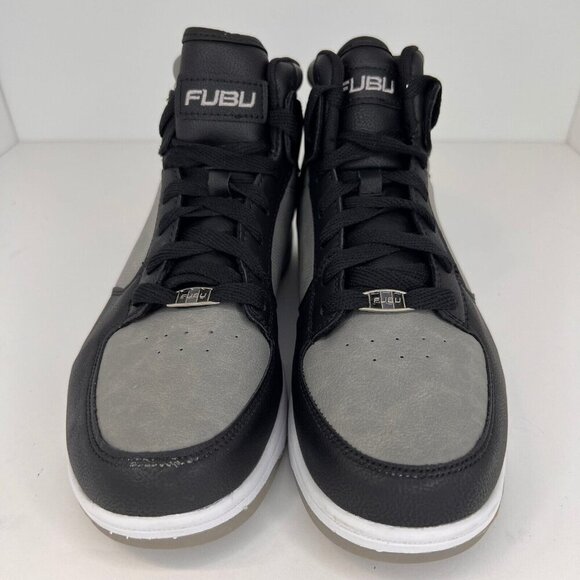 Fubu Mens 36121868 Gray Black Heritage Hi Top Lace Up Size 8 Basketball Shoes - Picture 3 of 9